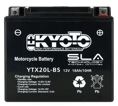 Battery for URAL YTX20L-BS SLA-AGM KYOTO - Maintenance Free - Ready to Use