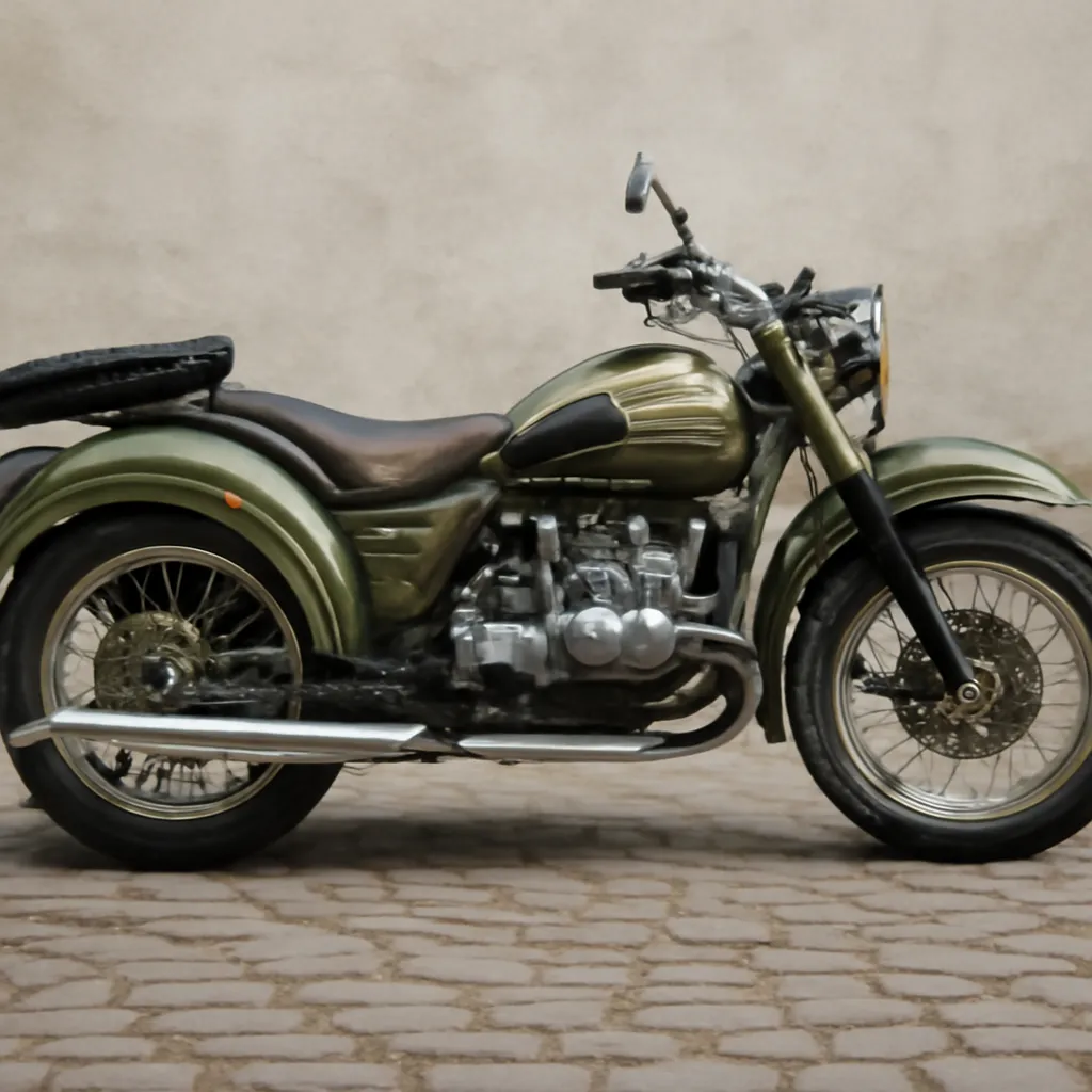 Ural sidecar avec personnalisation vintage : selle cuir, détails chromés et teinte personnalisée