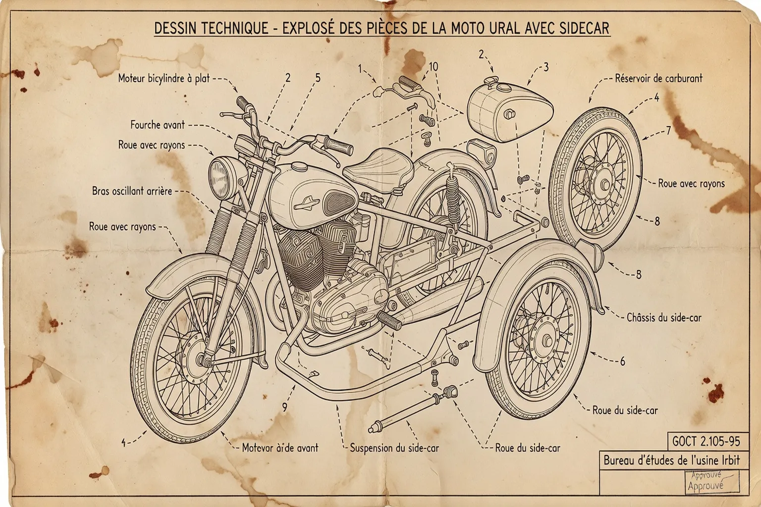 Lexique technique du sidecar Ural : 50 termes pour comprendre et entretenir sa machine